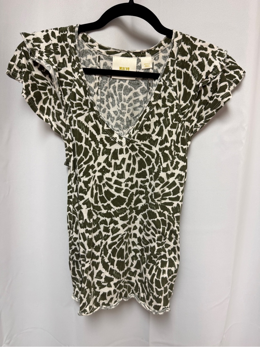 Maeve Catie Ruffle-Sleeved Tee - Picture 2 of 6
